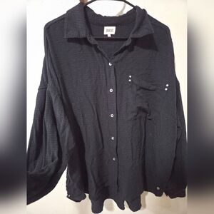BKE Casual Black Button Down Shirt